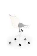 Крісло комп'ютерне офісне обертове HALMAR MATRIX 3 сірий / білий, тканина фото thumb №4