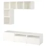 IKEA BESTÅ БЕСТО / EKET ЕКЕТ, комбінація шаф для телевізора, білий, 180x42x170 см 094.377.47 фото