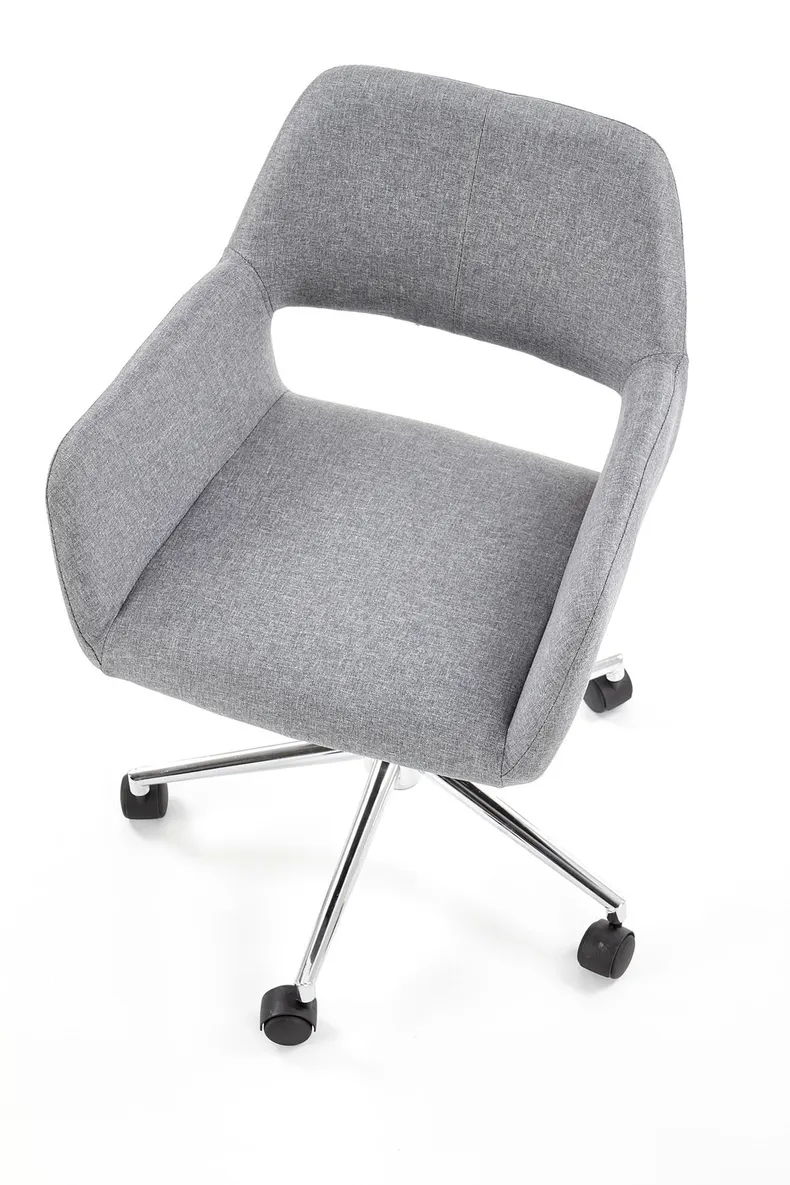 Крісло комп'ютерне офісне обертове HALMAR MOREL, сірий, тканина фото №7