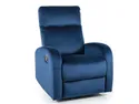 Кресло-реклайнер с функцией качания бархатное SIGNAL OLYMPUS Velvet, Bluvel 86 - темно-синий фото thumb №1