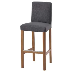 IKEA BERGMUND БЕРГМУНД, стул барный, имит. дуб / серебристый средний, 75 см 793.846.70 фото