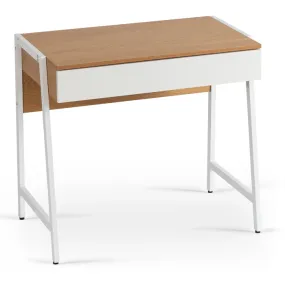 Письмовий стіл MEBEL ELITE MORI 84 см дуб / білий фото