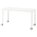 IKEA LAGKAPTEN ЛАГКАПТЕН / KRILLE КРИЛЛЕ, письменный стол, белый, 140x60 см 194.171.74 фото thumb №1