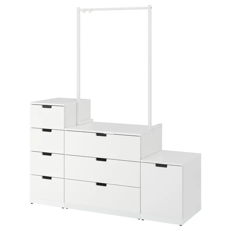 IKEA NORDLI НОРДЛІ, комод із 8 шухлядами, білий, 160x192 см 792.953.77 фото №1