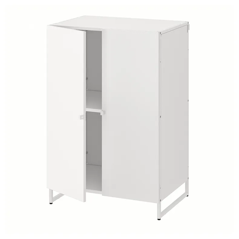 IKEA JOSTEIN ЙОСТЕЙН, стеллаж с дверцами, внутренний / наружный / белый, 61x44x90 см 394.371.66 фото №1