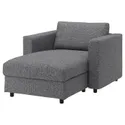 IKEA VIMLE ВИМЛЕ, козетка, Lejde серо-черный 294.344.32 фото thumb №1