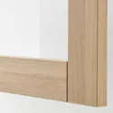 IKEA BESTÅ БЕСТО, комбинация для хранения с ящиками, беленый витражный дуб Lappviken / Sindvik беленый витражный дуб прозрачное стекло, 180x42x65 см 293.251.07 фото thumb №5