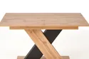 Обеденный стол раскладной HALMAR XARELTO 130-175x85 см дуб вотан, черный фото thumb №6