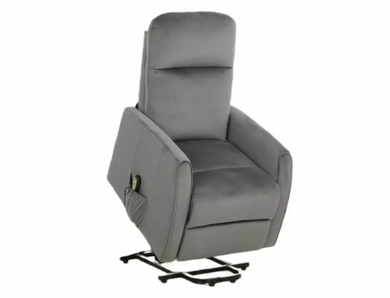 Розкладне крісло оксамитове SIGNAL LETO Velvet, Bluvel 14 - сірий фото №2