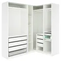 IKEA PAX ПАКС, кутовий гардероб, білий, 211/161x236 см 495.907.23 фото thumb №1