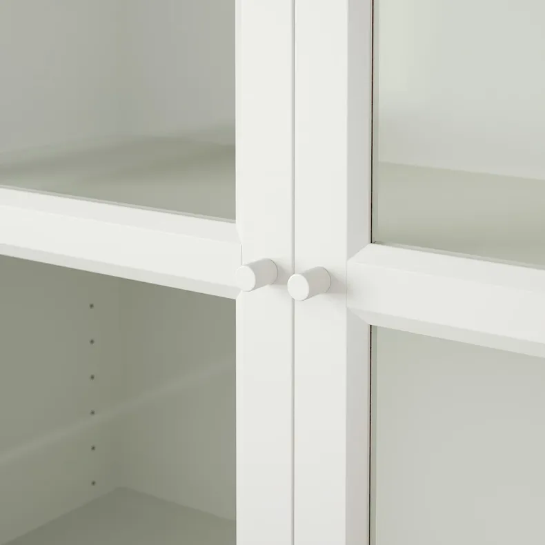 IKEA BILLY БИЛЛИ / OXBERG ОКСБЕРГ, стеллаж, белый/стекло, 160x30x202 см 890.178.32 фото №4