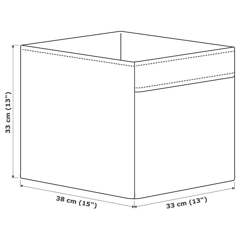 IKEA DRÖNA ДРЕНА, коробка, темно-синій / білий, 33x38x33 см 005.665.45 фото №4