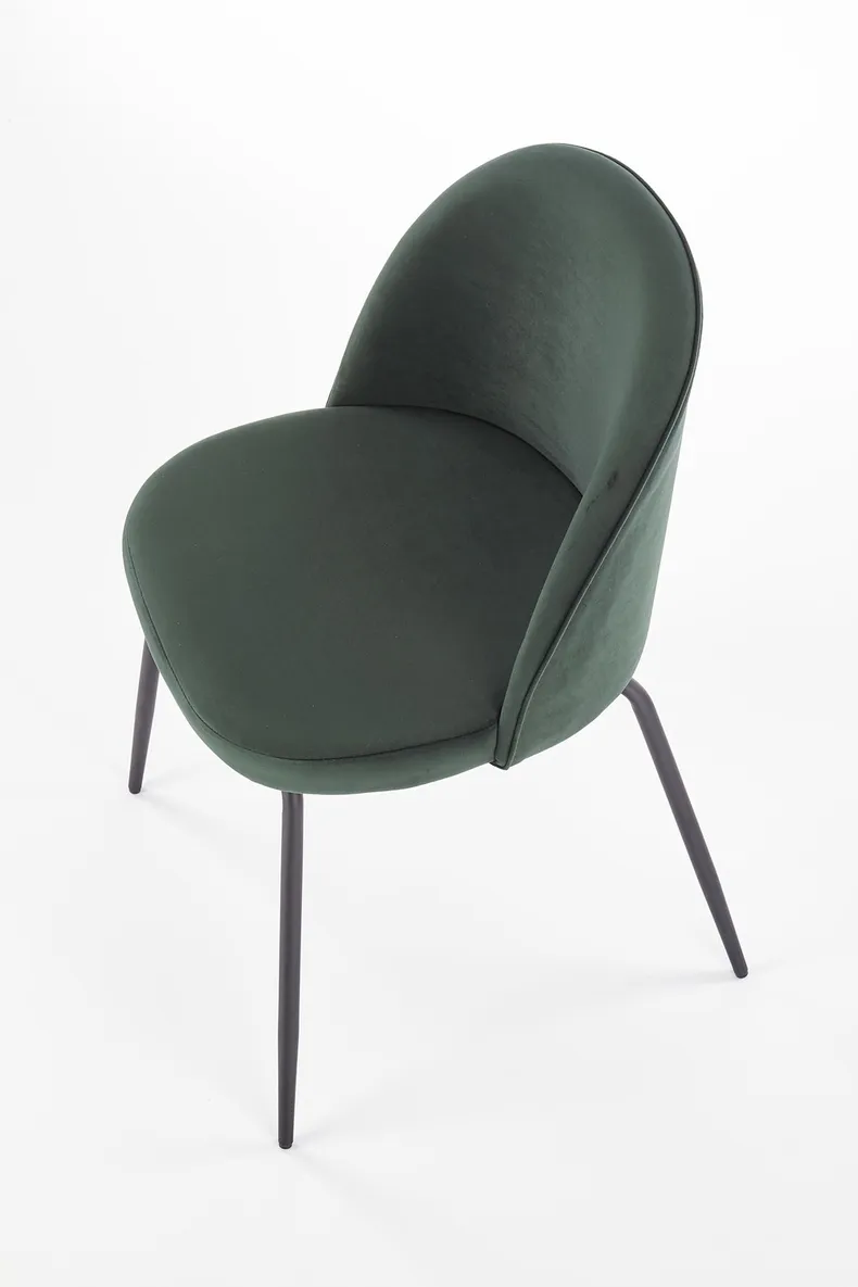 Кухонный стул бархатный HALMAR K314 Velvet, темно-зеленый фото №6