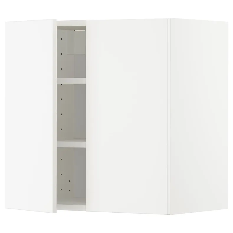 IKEA METOD МЕТОД, навесной шкаф с полками / 2дверцы, белый / белый, 60x60 см 094.549.87 фото №1