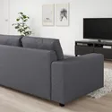 IKEA VIMLE ВИМЛЕ, 4-местный угловой диван, с широкими подлокотниками / средне-серый цвет 994.017.96 фото thumb №3