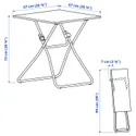 IKEA GUNDE ГУНДЕ, складаний стіл, чорний, 67x67 см 005.468.97 фото thumb №6