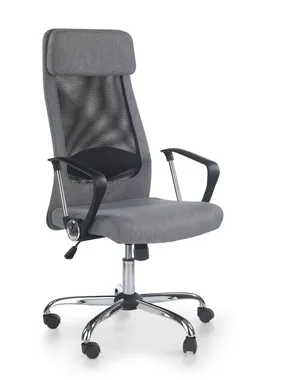 Крісло комп'ютерне офісне обертове HALMAR ZOOM тканина сіра фото