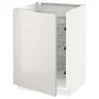 IKEA METOD МЕТОД, напольный шкаф / проволочные корзины, белый / светло-серый, 60x60 см 094.701.19 фото