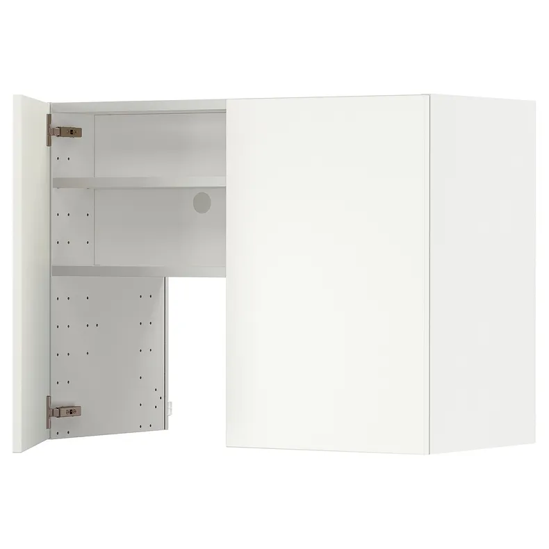 IKEA METOD МЕТОД, навесной шкаф д / вытяжки / полка / дверь, белый / гавсторпский бежевый, 80x60 см 495.044.19 фото №1