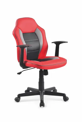 Кресло компьютерное офисное вращающееся HALMAR NEMO красный/черный фото