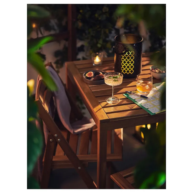 IKEA NÄMMARÖ НЭММАРЁ, садовый стол, светло-коричневое пятно, 75x63 см 005.103.08 фото №5