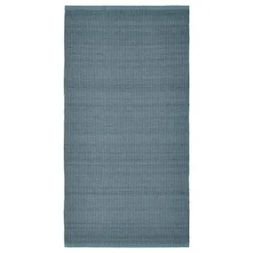 IKEA TIDTABELL ТІДТАБЕЛЛ, килим, пласке плетіння, сіро-блакитний, 80x150 см 505.618.66 фото