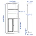 IKEA BILLY БІЛЛІ / OXBERG ОКСБЕРГ, книжкова шафа з дверцятами, чорний під дуб, 80x30x202 см 794.833.64 фото thumb №7