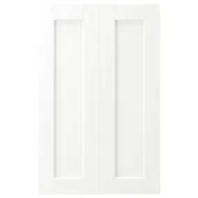 IKEA ENKÖPING ЕНКЕПІНГ, 2 дверцят для кутової підлог шафи, імітація білого дерева, 25x80 см 705.057.75 фото