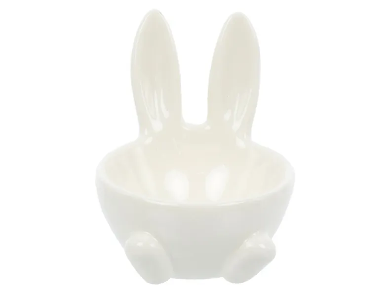BRW Декоративна тарілка пасхальна BRW Кролик, кераміка, білий 092486 фото №1
