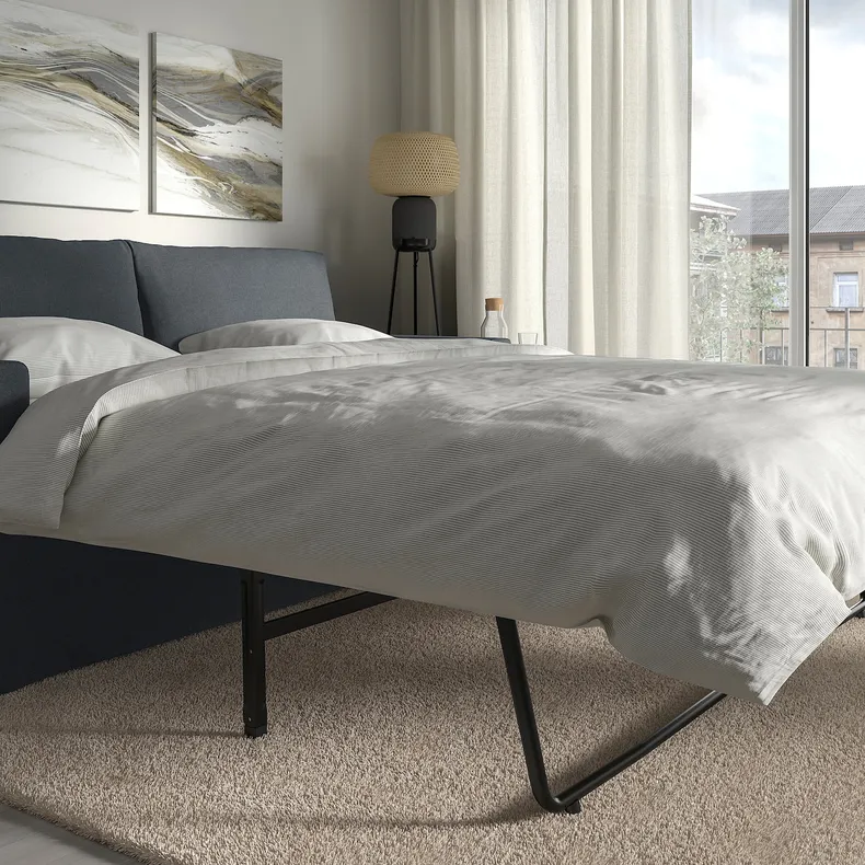 IKEA HYLTARP ХЮЛЬТАРП, 2-місний диван-ліжко, ГРАНСЕЛЬ сірий 995.148.59 фото №4
