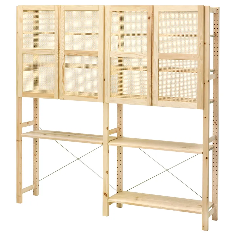 IKEA IVAR ИВАР, комбинация для хранения с дверцами, сосна, 174x30x179 см 694.034.62 фото №1