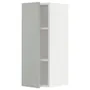 IKEA METOD МЕТОД, навесной шкаф с полками, белый / светло-серый, 30x80 см 695.384.04 фото
