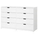 IKEA NORDLI НОРДЛІ, комод із 8 шухлядами, білий, 160x99 см 292.395.05 фото thumb №1