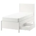 IKEA TONSTAD ТОНСТАД, каркас ліжка з відділ д / зберігання, крем / Luröy, 90x200 см 594.965.84 фото thumb №1