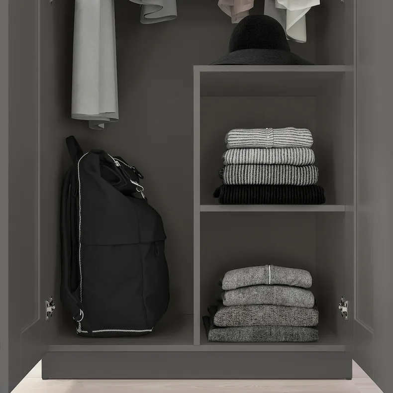 IKEA BRIMNES, 2-х дверна шафа для одягу, сірий, 78x190 см 906.028.03 фото №4