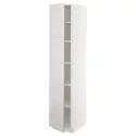 IKEA METOD МЕТОД, высокий шкаф с полками, белый / светло-серый, 40x60x200 см 094.591.74 фото thumb №1