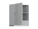 Кухонный шкаф BRW Top Line 60 см с вытяжкой левый серый глянец, серый гранола/серый глянец TV_GOO_60/68_L_FL_BRW-SZG/SP/IX фото thumb №3