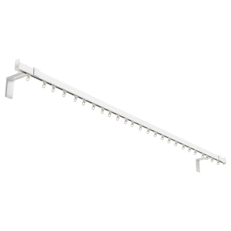 IKEA VIDGA ВИДГА, одинарная гардинная шина д / стены, белый 894.282.54 фото №1
