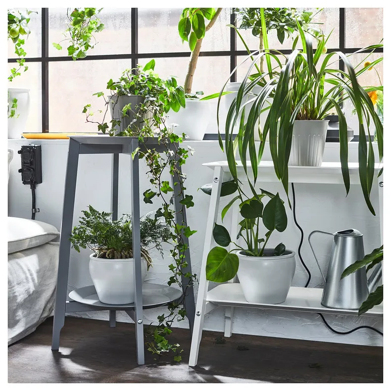 IKEA ALPVIDE АЛЬПВІДЕ, підставка для рослин, сірий, 71 см 505.462.63 фото №4
