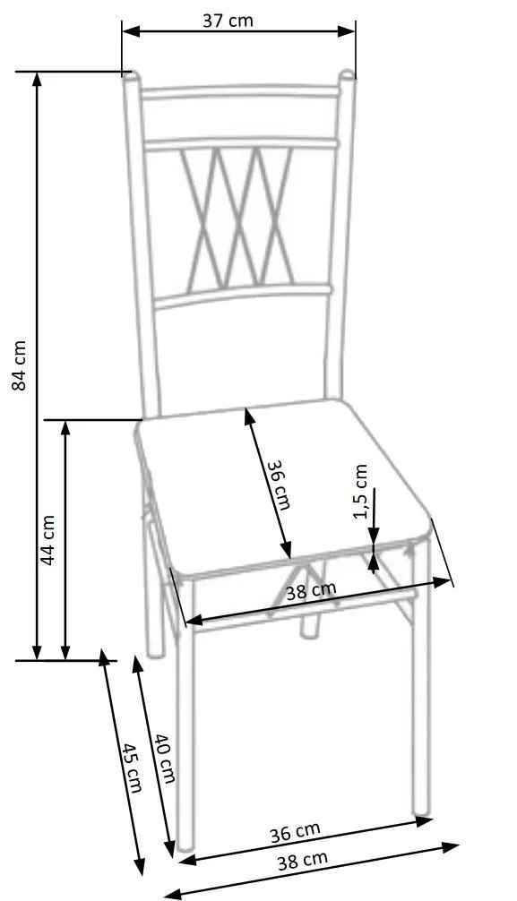 Столовый комплект HALMAR FAUS Стол + 4 Стула дуб сонома фото №2