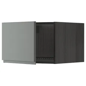 IKEA METOD МЕТОД, верхний шкаф д / холодильн / морозильн, черный / Воксторп темно-серый, 60x40 см 594.673.22 фото