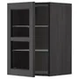 IKEA METOD МЕТОД, навісна шафа,полиці / скляні дверцята, чорний / Лерхіттан, пофарбований у чорний колір, 40x60 см 494.673.70 фото