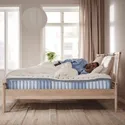 IKEA MALM МАЛЬМ, каркас ліжка з матрацом, Шпон з мореного дуба / Валевог середньої твердості, 180x200 см 395.441.33 фото thumb №14