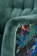 Крісло м'яке HALMAR PAGONI темно-зелений/чорний (тканина Bluvel #78) фото thumb №6