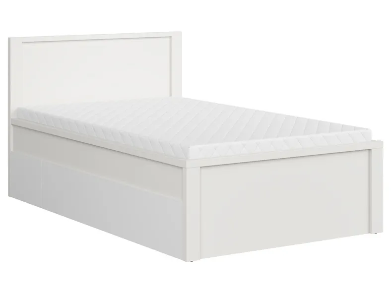 BRW Кровать полуторная BRW KASPIAN 120х200 см, белый LOZ/120/T-BI/BI фото №2