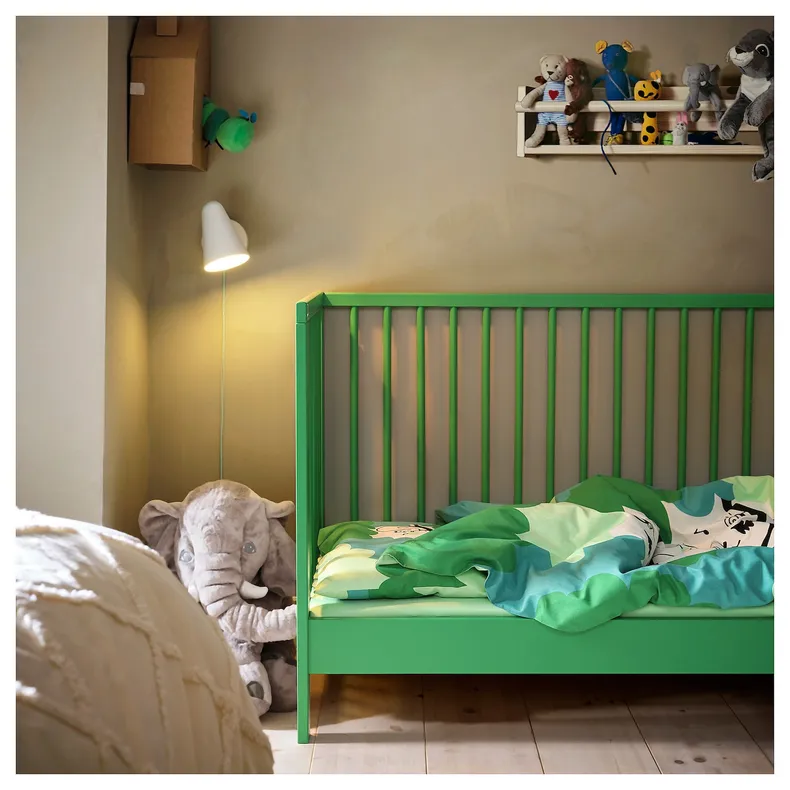 IKEA GULLIVER ГУЛЛИВЕР, кроватка детская, зеленый, 60x120 см 205.895.03 фото №4