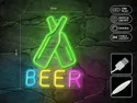 BRW Неоновий настінний світильник Beer LED мікс кольорів 093817 фото thumb №3