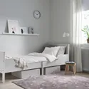 IKEA SUNDVIK СУНДВИК, раздвижная кровать с реечным дном, серый, 80x200 см 494.215.08 фото thumb №3