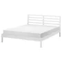 IKEA TARVA ТАРВА, каркас кровати, белое пятно / Лурёй, 160x200 см 595.539.42 фото