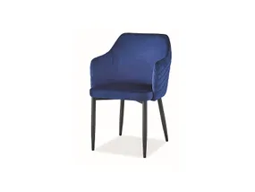 Крісло оксамитове SIGNAL ASTOR Velvet, Bluvel 86 - темно-синій фото